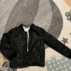H&M Kids Faux Leather Black Jacket